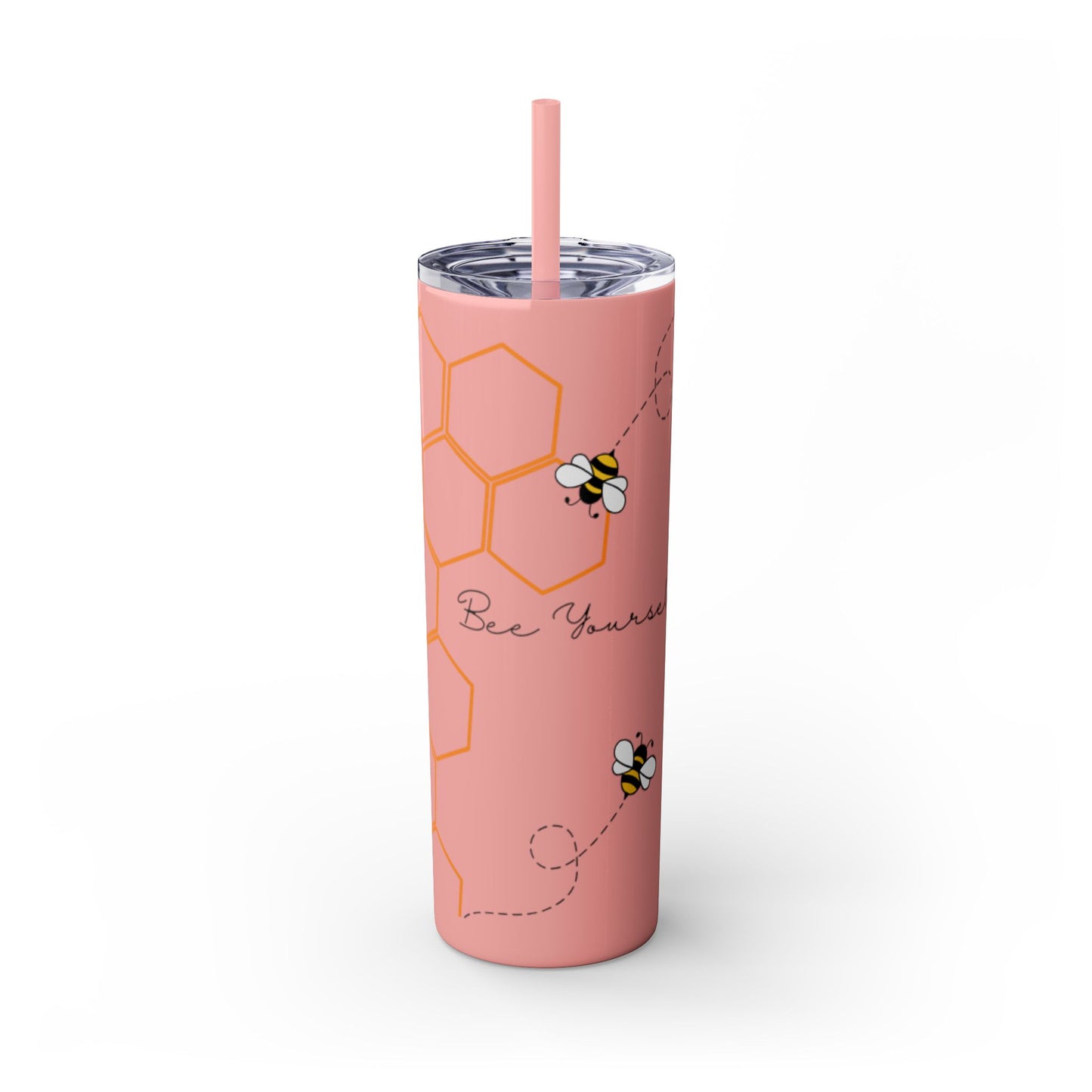 Bee Yourself Skinny Tumbler with Straw, 20oz