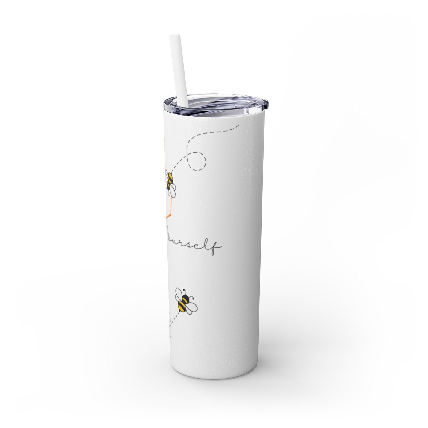 Bee Yourself Skinny Tumbler with Straw, 20oz