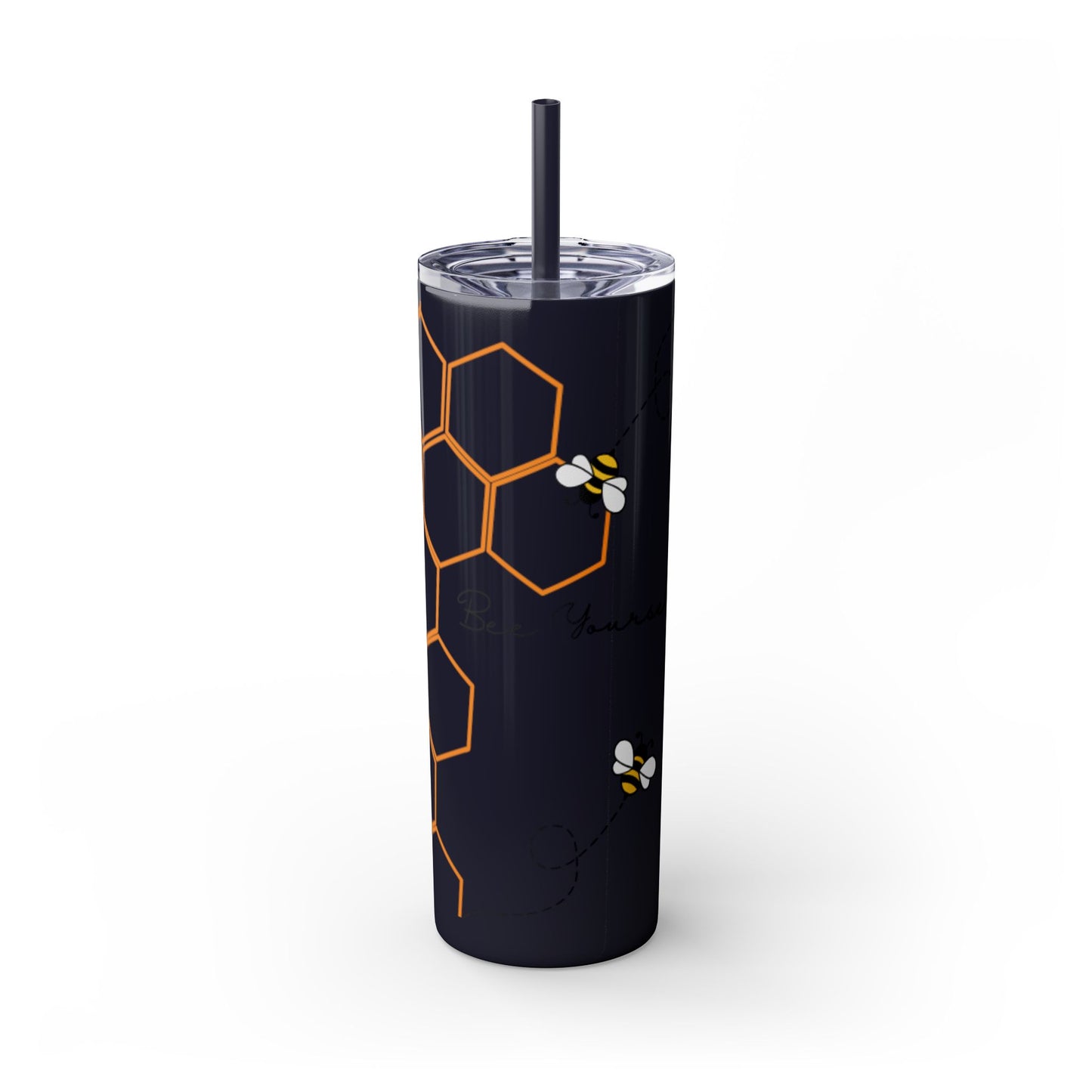 Bee Yourself Skinny Tumbler with Straw, 20oz