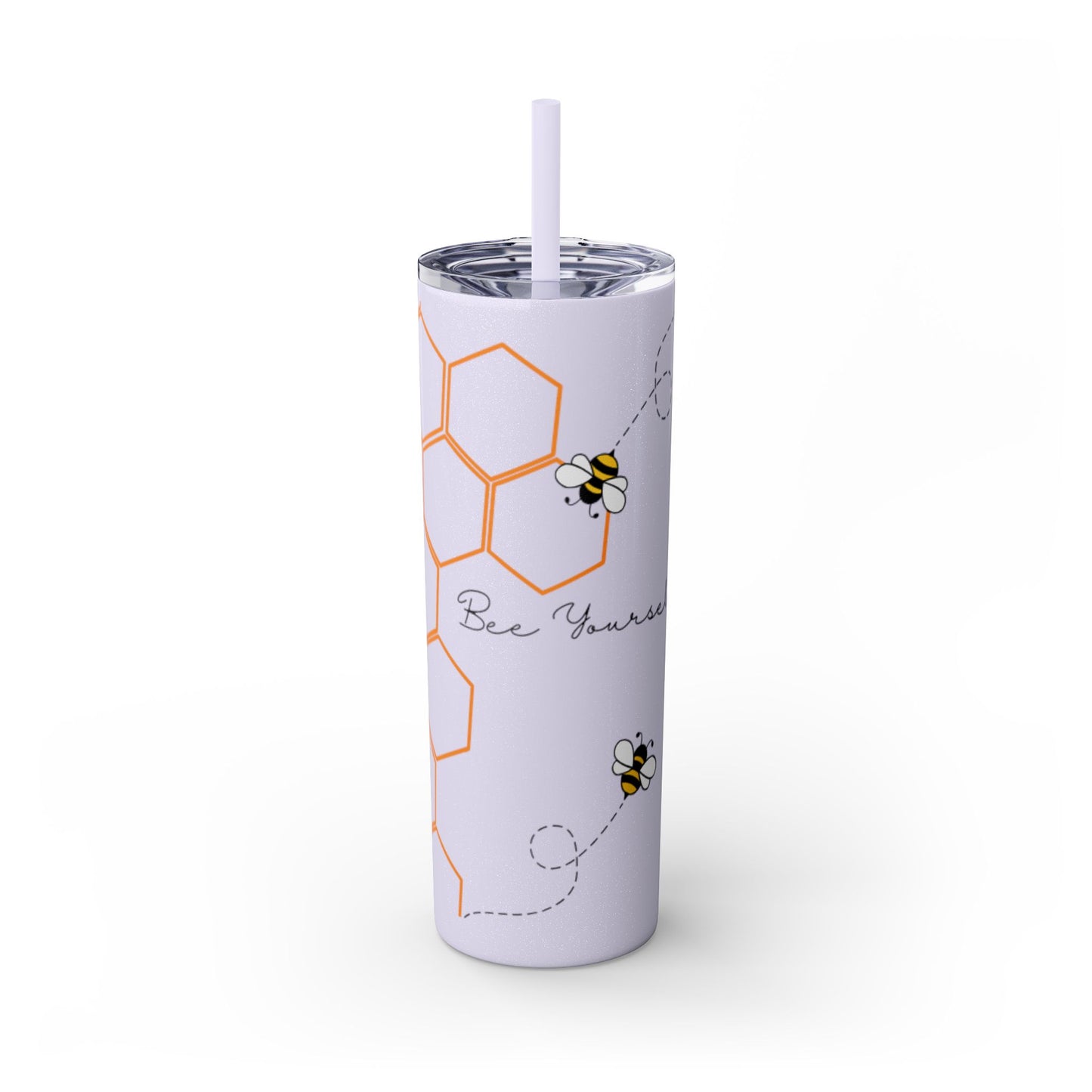 Bee Yourself Skinny Tumbler with Straw, 20oz