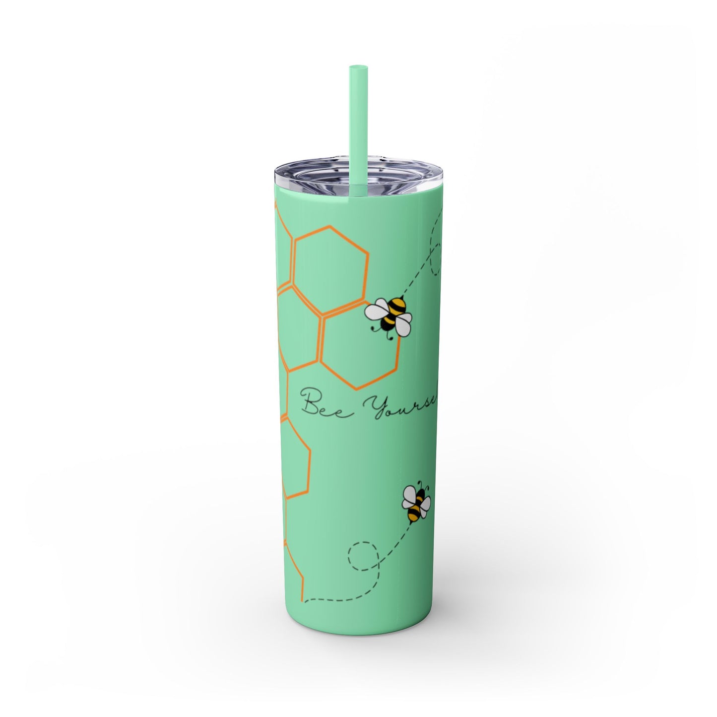 Bee Yourself Skinny Tumbler with Straw, 20oz