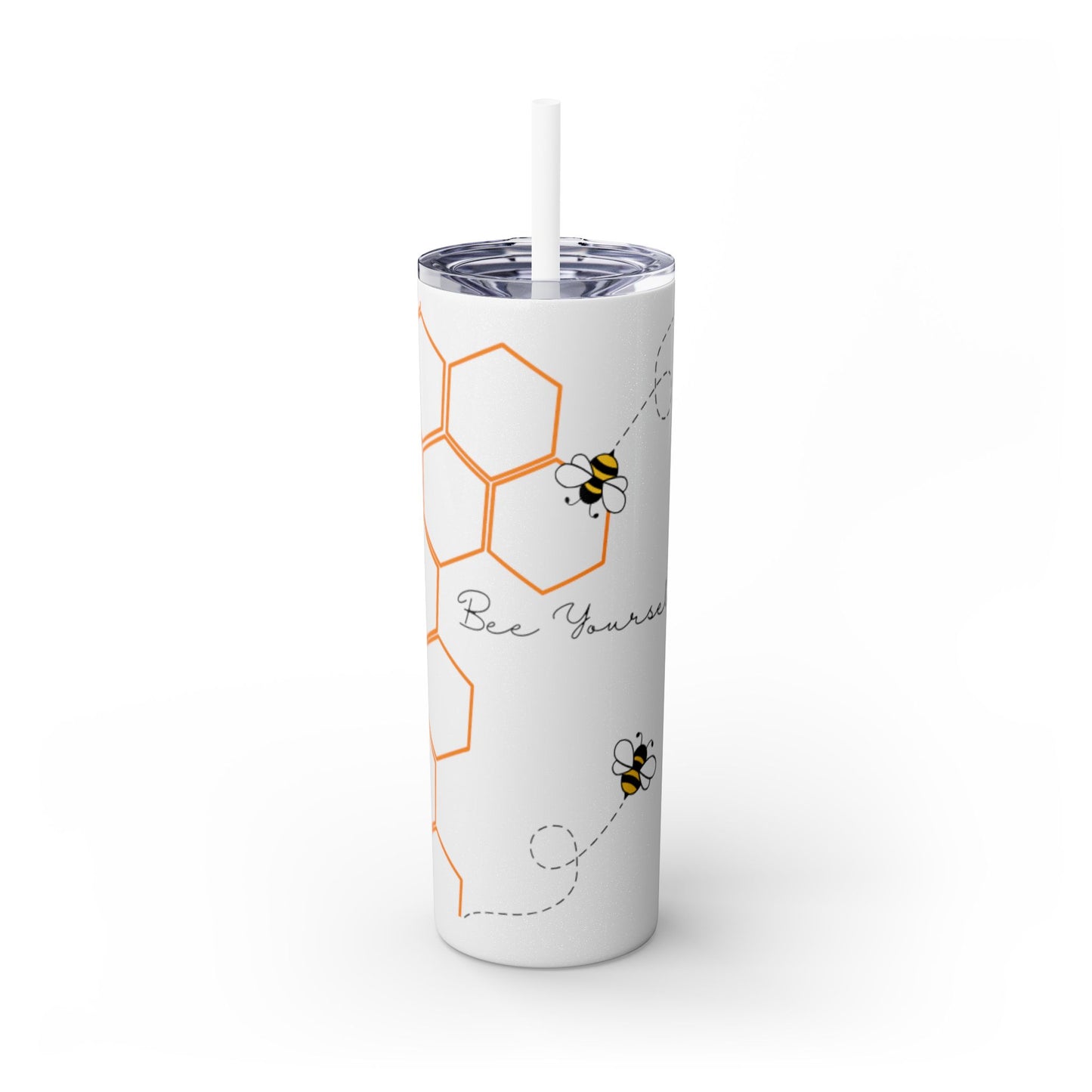 Bee Yourself Skinny Tumbler with Straw, 20oz